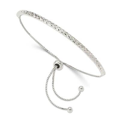 Adjustable Bracelet Sterling Silver Diamond Cut QG4758, MPN: QG4758, 886774121673