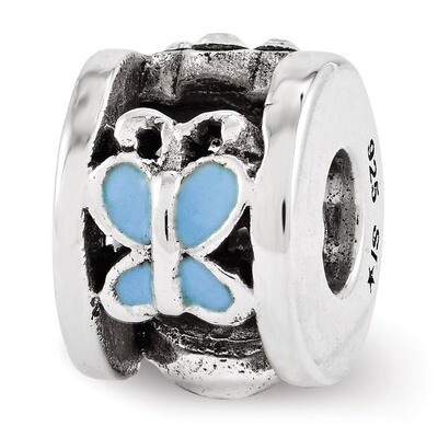 Enamel Swarovski Ladybug Bead - Sterling Silver QRS3545, MPN: QRS3545, 191101393242