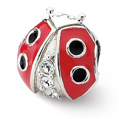Ladybug with Swarovski Elements Bead - Sterling Silver QRS1925, MPN: QRS1925, 883957311210
