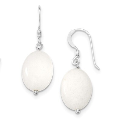 White Mother of Pearl Earrings Sterling Silver QE6184, MPN: QE6184, 191101189722