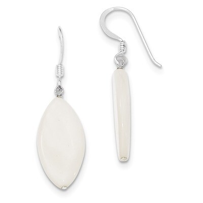 White Mother of Pearl Earrings Sterling Silver QE5952, MPN: QE5952, 191101189586