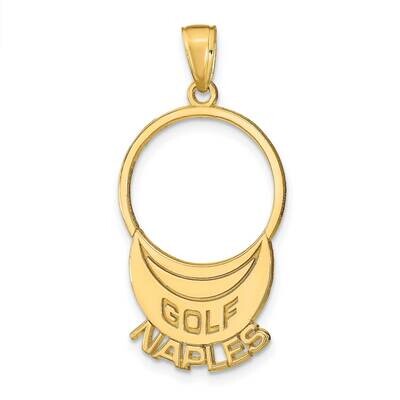 Naples Golf Visor Pendant 14k Gold K8772, MPN: K8772, 637218076246