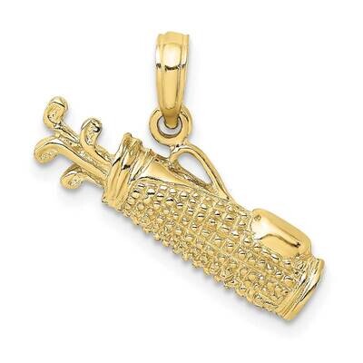 Golf Bag Charm 10k Gold 10C3548, MPN: 10C3548,