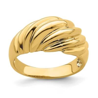 Shrimp Fashion Ring 14k Gold Polished R715, MPN: R715, 196904051146
