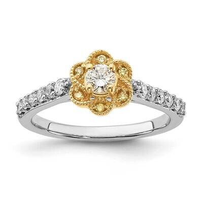 14K Two Tone Diamond Fashion Ring RDS2073ER020F-4WAA