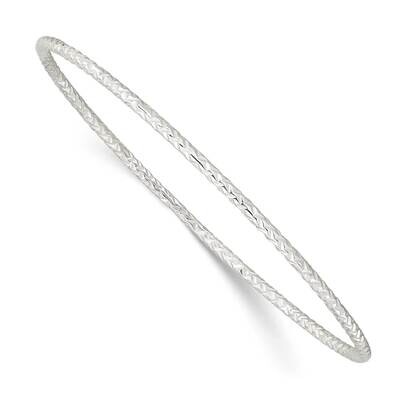 Diamond-Cut 2mm Slip-On Bangle Sterling Silver QB1396, MPN: QB1396, 191101781407