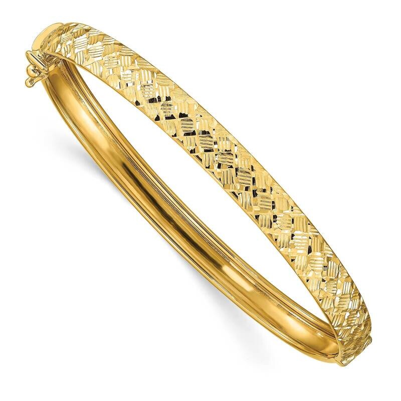 Leslie&#39;s Diamond-cut Bangle 14k Gold Polished HB-LF1354, MPN: LF1354, 191101743535