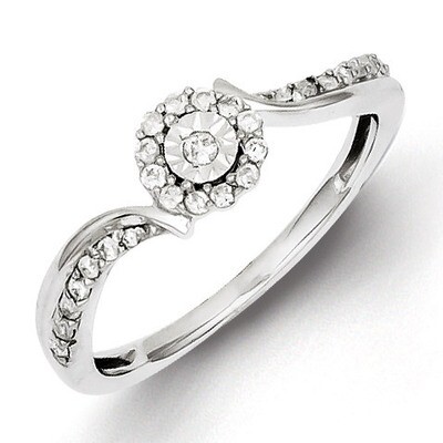 Ring Sterling Silver Diamond QR3418, MPN: QR3418, 883957404745
