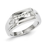 Men&#39;s Ring Sterling Silver Rhodium-plated Diamond QR5026, MPN: QR5026, 883957408057