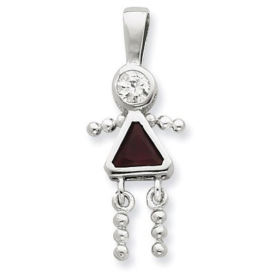 January Girl Pendant Diamond Sterling Silver QC6714JAN, MPN: QC6714JAN, 716838194001