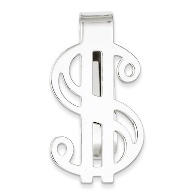 Dollar Sign Money Clip Sterling Silver QQ273, MPN: QQ273, 883957027722