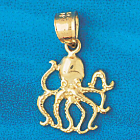 Dazzlers Jewelry Octopus Pendant Necklace Charm Bracelet in Yellow, White or Rose Gold 343, MPN: DZ…