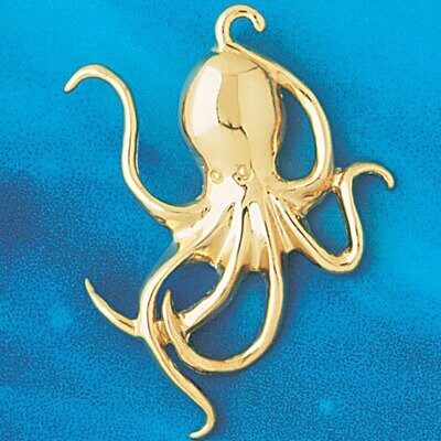 Dazzlers Jewelry Octopus Pendant Necklace Charm Bracelet in Yellow, White or Rose Gold 337, MPN: DZ…