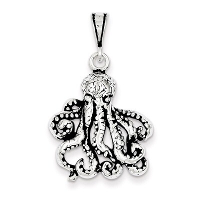 Octopus Charm Antiqued Sterling Silver QC7703, MPN: QC7703, 883957567402