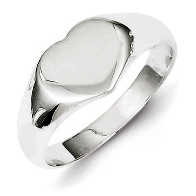 Heart Signet Ring Sterling Silver QR2475, MPN: QR2475, 883957250601