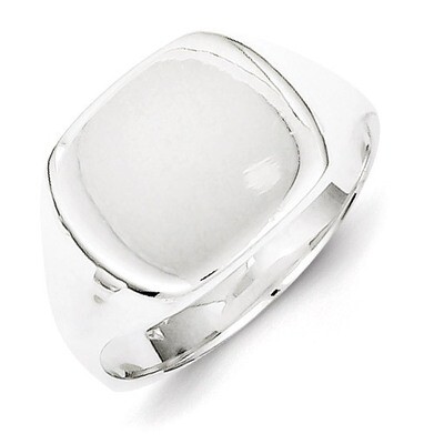 11x14mm Solid Back Signet Ring Sterling Silver QR2424, MPN: QR2424, 883957506807