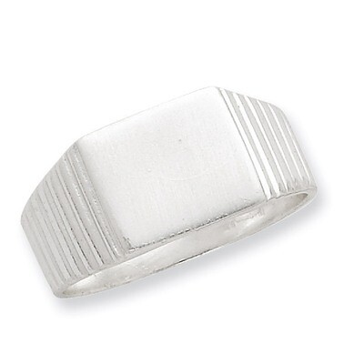 Signet Ring Sterling Silver QR2448-10, MPN: QR2448-10, 883957249827