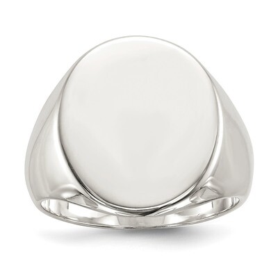 19X16Mm Closed Back Signet Ring Sterling Silver QR2442-11, MPN: QR2442, 883957249667