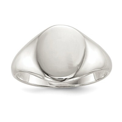 13X10Mm Closed Back Signet Ring Sterling Silver QR2476-11, MPN: QR2476, 883957250632