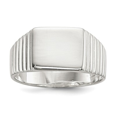 10X12Mm Open Back Signet Ring Sterling Silver QR2448-11, MPN: QR2448, 883957249834