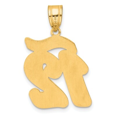 Script Number 12 Pendant 14k Gold Polished SCN12, MPN: SCN12, 196904078624