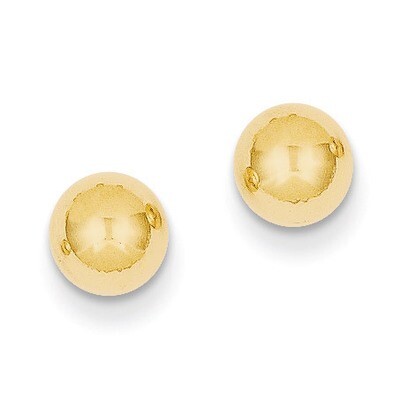 6mm Ball Post Earrings 14k Gold Polished X6MMG, MPN: X6MMG, 886774563220
