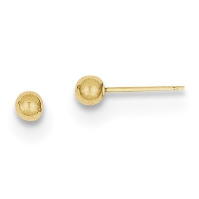 Polished 3mm Ball Post Earrings 10k Gold 10X3MMG, MPN: 10X3MMG, 191101344565