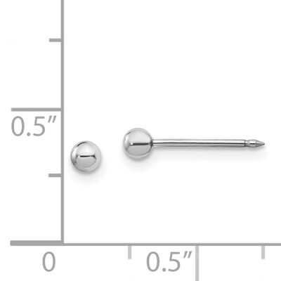 3mm Ball Earrings 14k Gold 125E, MPN: 125E, 11561001252