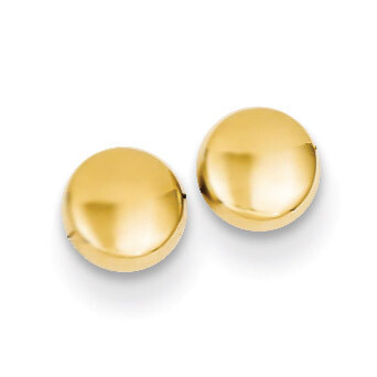 Half Ball Post Earrings 14k Gold Polished YE314, MPN: YE314, 191101635502