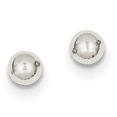 5mm Ball Post Earrings 10k White Gold Polished 10XWE322, MPN: 10XWE322, 191101344626