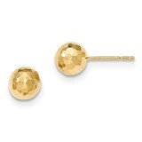 Diamond Cut 8mm Ball Post Earrings 14k Gold Polished H1013, MPN: H1013, 191101010156