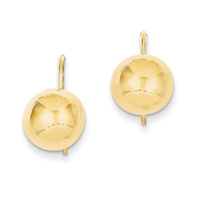 10.50mm Hollow Half Ball Earrings 14k Gold TH657, MPN: TH657, 658226125047