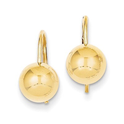 8.00mm Hollow Half Ball Earrings 14k Gold TH656, MPN: TH656, 658226124972