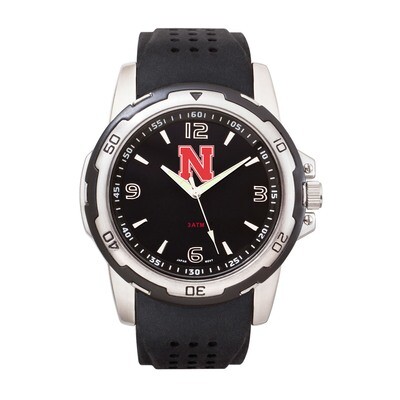 University of Nebraska Color Stealth Men&#39;s Sport Watch UNE143
