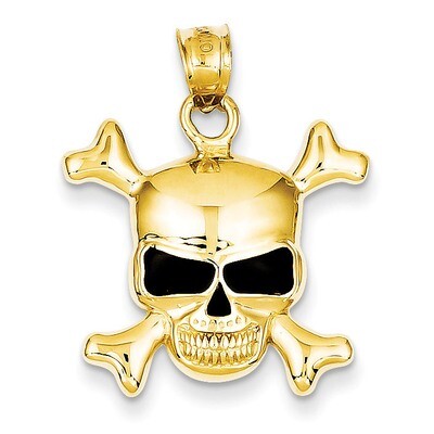 Enameled Skull Pendant 14k Gold K1994, MPN: K1994, 752908167711