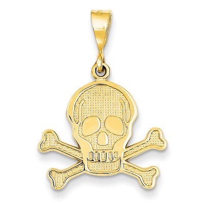 Skull &amp; Bones Pendant 14k Gold K3161, MPN: K3161, 883957146362