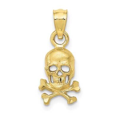 Skull and Cross Bones Pendant 10k Gold 10K3163, MPN: 10K3163,
