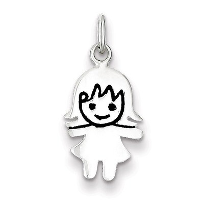 Girl Charm Sterling Silver Enameled QC7515, MPN: QC7515, 883957570082