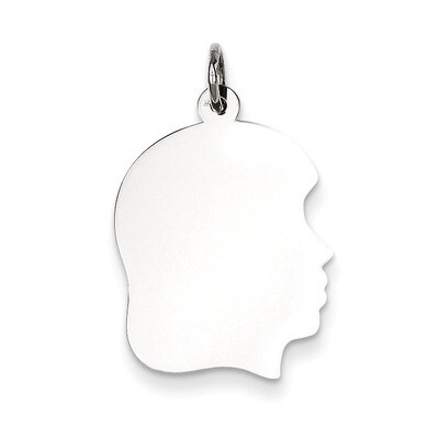 Girl Disc Charm Engravable Sterling Silver QM359/35, MPN: QM359/35, 883957578378