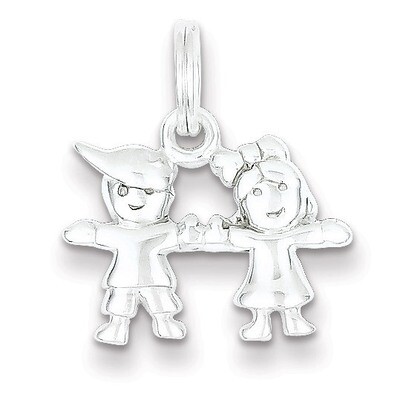 Boy and Girl Charm Sterling Silver Polished QC6799, MPN: QC6799, 883957539690