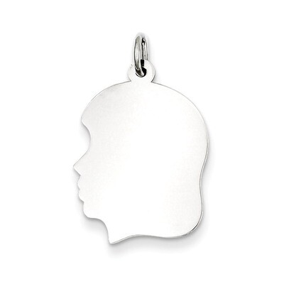 Girl Disc Charm Engravable Sterling Silver QM361/35, MPN: QM361/35, 883957555829