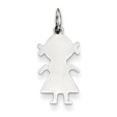 Girl Disc Charm Engravable Sterling Silver QM330/18, MPN: QM330/18, 883957581439