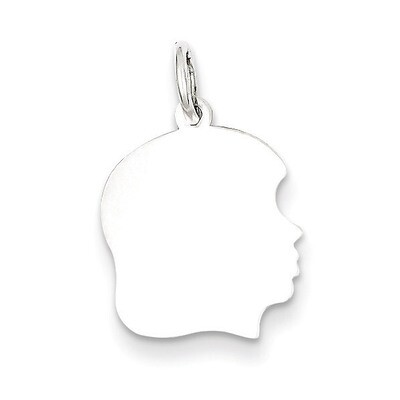 Girl Disc Charm Engravable Sterling Silver QM353/27, MPN: QM353/27, 883957584232