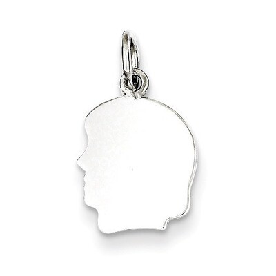 Girl Disc Charm Engravable Sterling Silver QM349/18, MPN: QM349/18, 883957496924