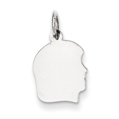 Girl Disc Charm Engravable Sterling Silver QM346/35, MPN: QM346/35, 883957526539