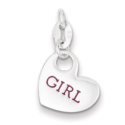 Enamel Girl Charm Sterling Silver Polished QC7518, MPN: QC7518, 883957561196
