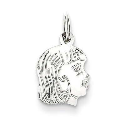 Girl Disc Charm Engravable Sterling Silver QM350/18, MPN: QM350/18, 883957530215