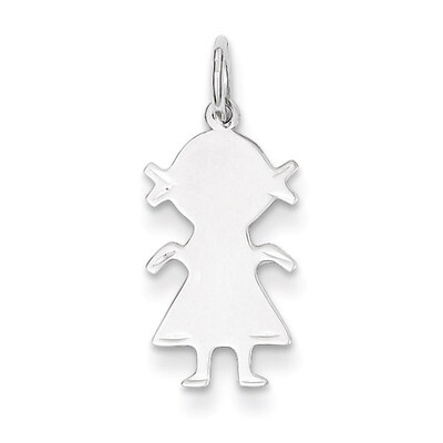 Girl Disc Charm Engravable Sterling Silver QM328/18, MPN: QM328/18, 883957547596