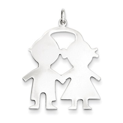 Boy Girl Disc Charm Engravable Sterling Silver QM339/18, MPN: QM339/18, 883957547602