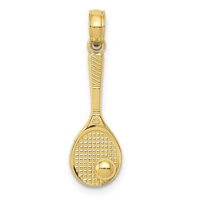 Tennis Racquet and Ball Charm 10k Gold 10C3538, MPN: 10C3538,